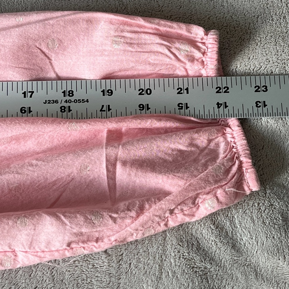 Crown & Ivy 100% Cotton Split V Blush Pink Silver Beads Peasant Blouse Sz XL - Picture 11 of 12